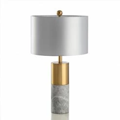 Staunton And Henry Uma Marble Table Lamp With Gold Trim