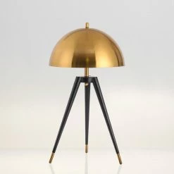 Staunton And Henry Modern Black And Gold Tripod Table Lamp SALE