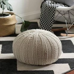 Staunton And Henry Knit Pouf