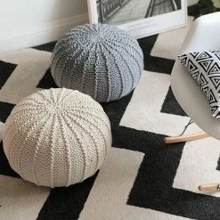 Staunton And Henry Knit Pouf
