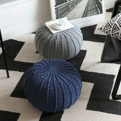 Staunton And Henry Knit Pouf