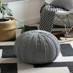 Staunton And Henry Knit Pouf