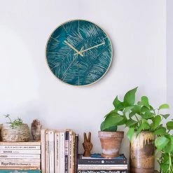 Staunton And Henry Wall Decor Modern Blue And Gold Wall Clock