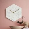 Staunton And Henry Hexagon Marble Wall Clock