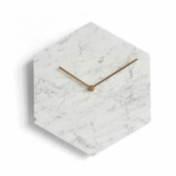 Staunton And Henry Hexagon Marble Wall Clock