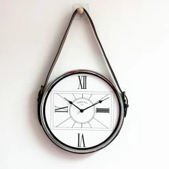 Staunton And Henry Silver Hanging Wall Clock