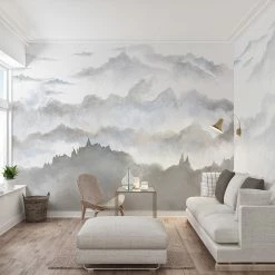 Staunton And Henry Misty Mountains Wall Mural Wall Decor