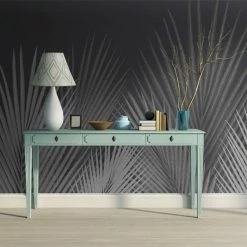 Staunton And Henry Wall Decor Grey Palm Wallpaper