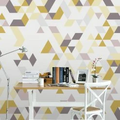 Staunton And Henry Wall Decor Nordic Yellow And Grey Wallpaper