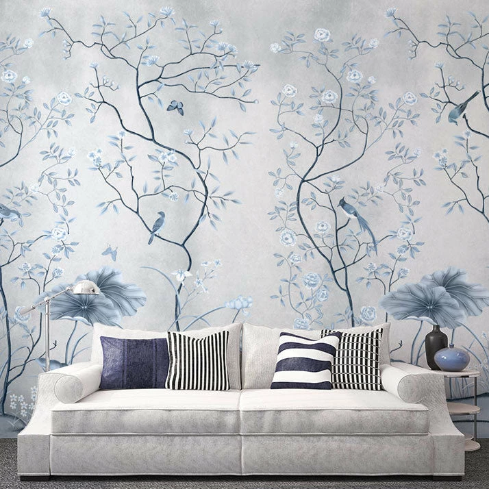 Staunton And Henry Blue Oriental Wall Mural Wall Decor