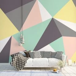 Staunton And Henry Nordic Pastel Geometric Wallpaper Wall Decor