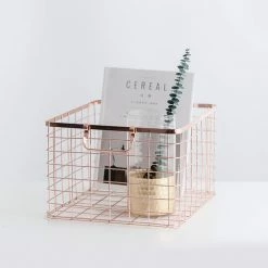 Staunton And Henry Home Accessories Square Copper Storage Basket