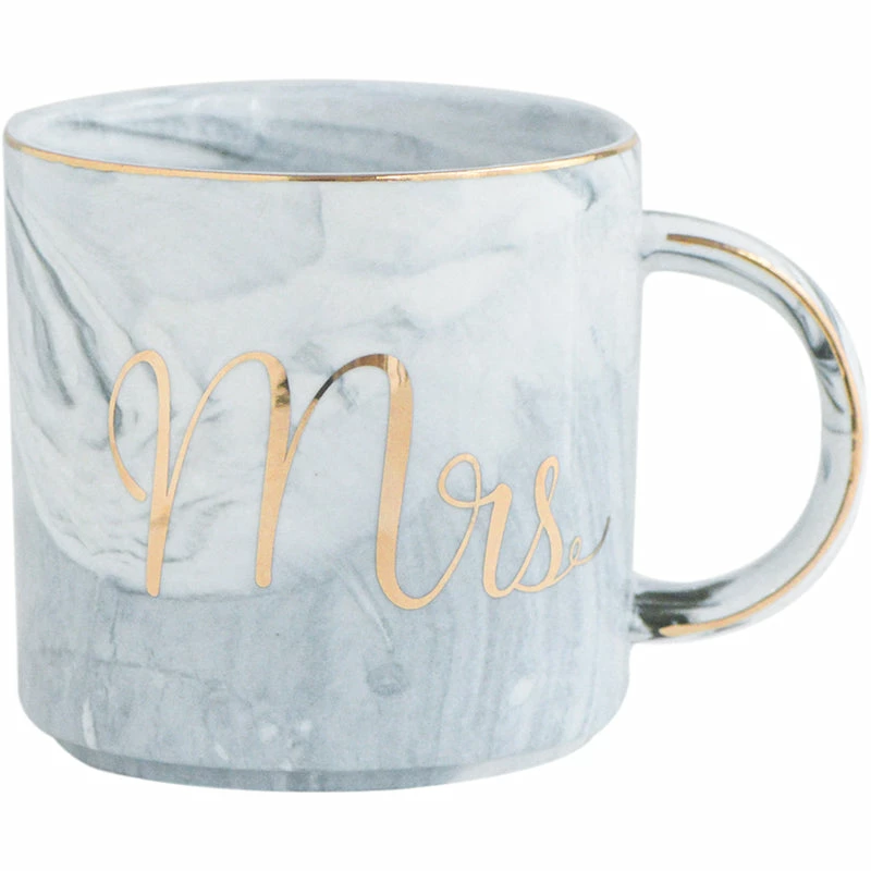 Staunton And Henry Mr And Mrs Marble And Gold Coffee Mug