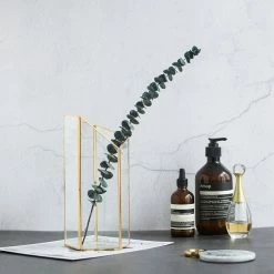 Staunton And Henry Gold And Glass Faceted Vase Home Accessories