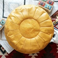 Staunton And Henry Furniture Moroccan Leather Pouf