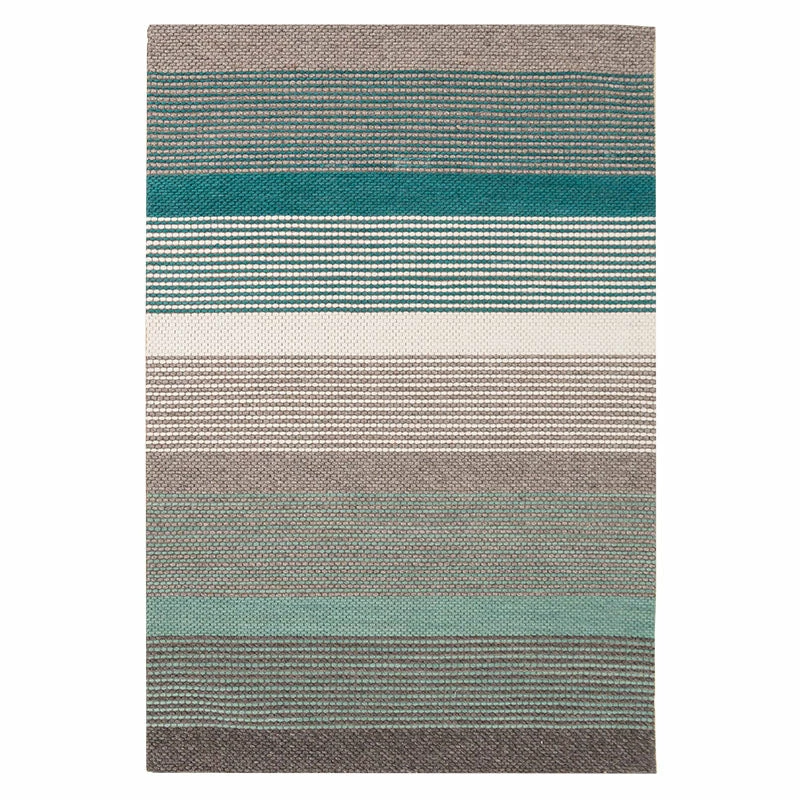 Staunton And Henry Rugs Teal And Grey Chunky Weave Rug