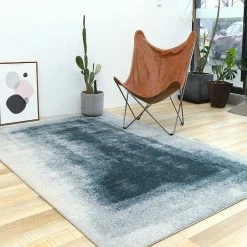 Staunton And Henry Rugs Abstract Blue And Grey Rug