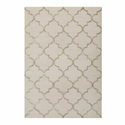 Staunton And Henry Caspar Cream Moroccan Pattern Wool Rug Rugs