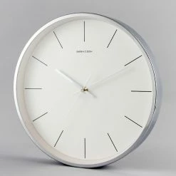 Staunton And Henry Minimalist Nordic Silver Wall Clock Wall Decor