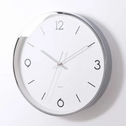 Staunton And Henry Minimalist Nordic Silver Wall Clock Wall Decor
