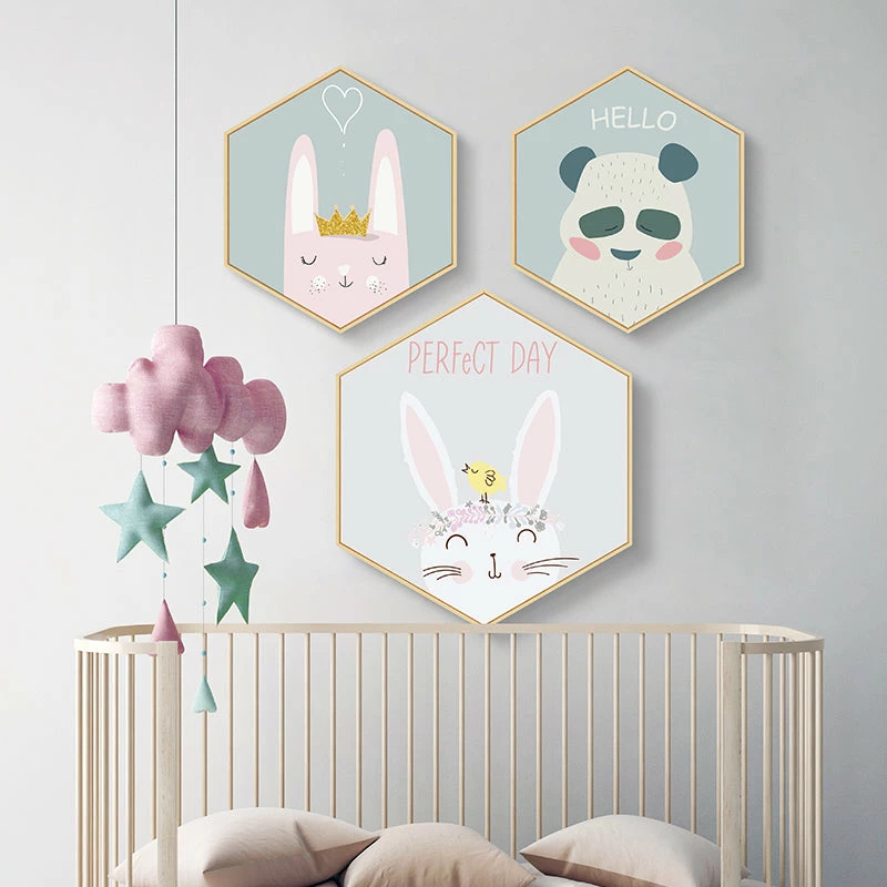 Staunton And Henry Hexagonal Framed Kids Room Prints