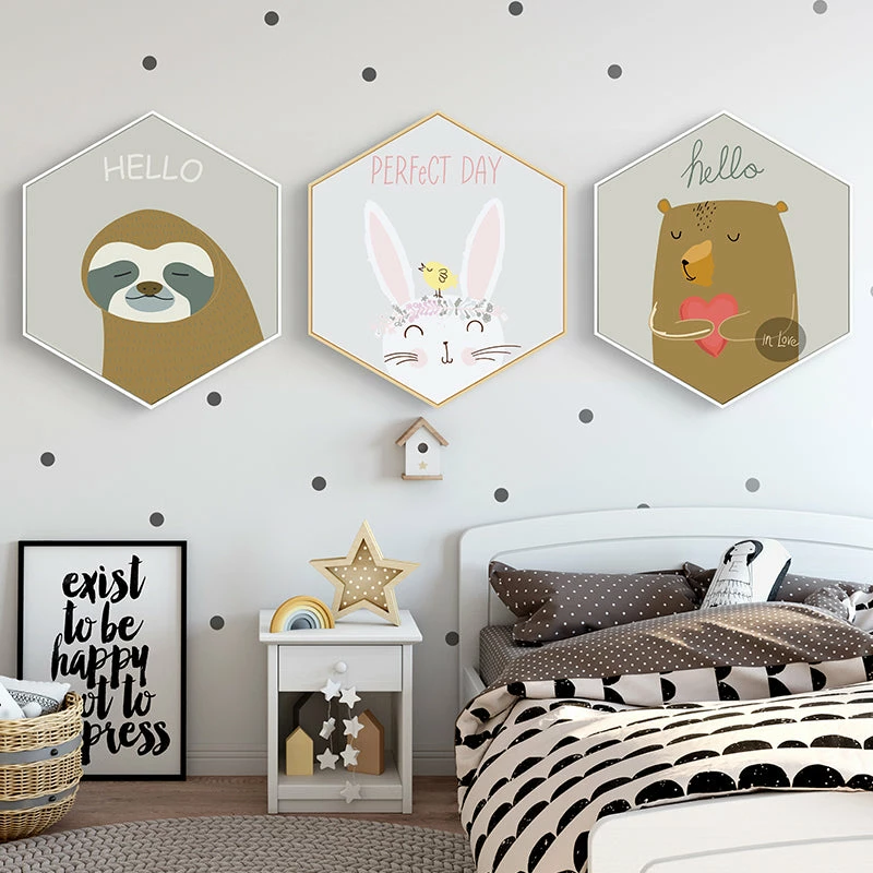 Staunton And Henry Hexagonal Framed Kids Room Prints