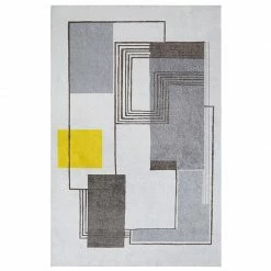 Staunton And Henry Rugs Yalos Modern Grey And Yellow Area Rug