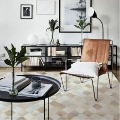 Staunton And Henry Cream And Fawn Patchwork Cowhide Rug Rugs