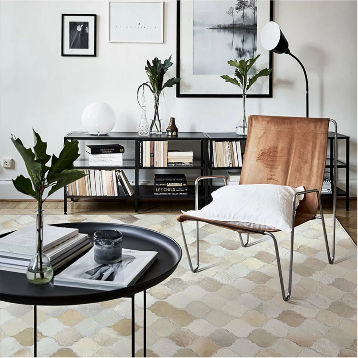 Staunton And Henry Cream And Fawn Patchwork Cowhide Rug Rugs