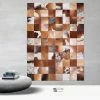 Staunton And Henry Brown And Cream Patchwork Hide Rug Rugs
