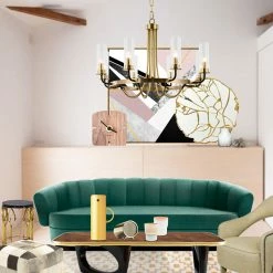 Staunton And Henry Elegant Modern Gold Chandelier Lighting