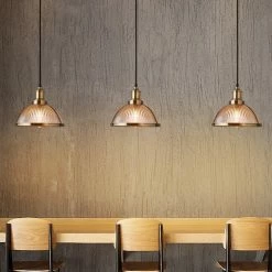 Staunton And Henry Lighting Retro Industrial Glass Pendant Light