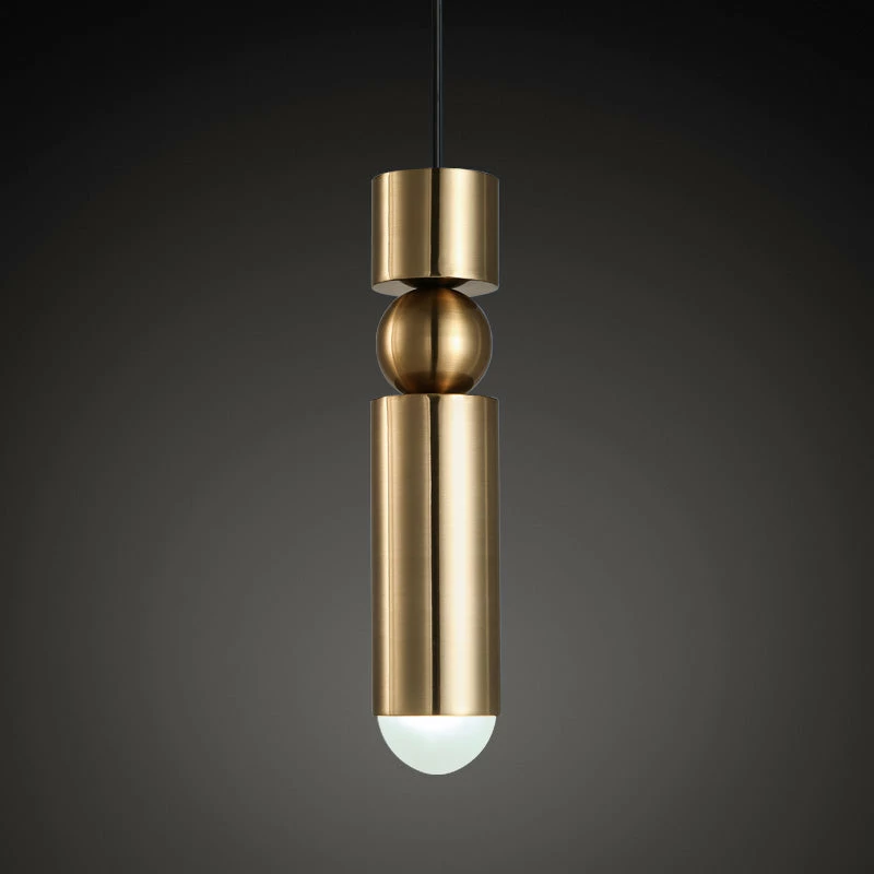 Staunton And Henry Retro Modern Brass Pendant Light