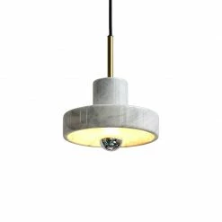 Staunton And Henry White Marble Pendant Light