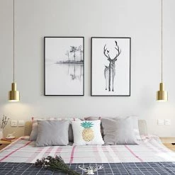 Staunton And Henry Lighting Retro Modern Matt Brass Pendant Light