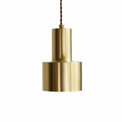 Staunton And Henry Lighting Retro Modern Matt Brass Pendant Light
