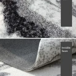 Staunton And Henry White Marble Pattern Rug