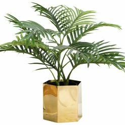 Staunton And Henry Modern Geometric Brass Plant Pot