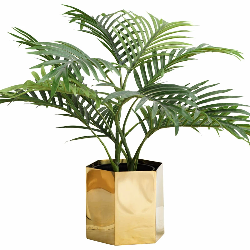 Staunton And Henry Modern Geometric Brass Plant Pot