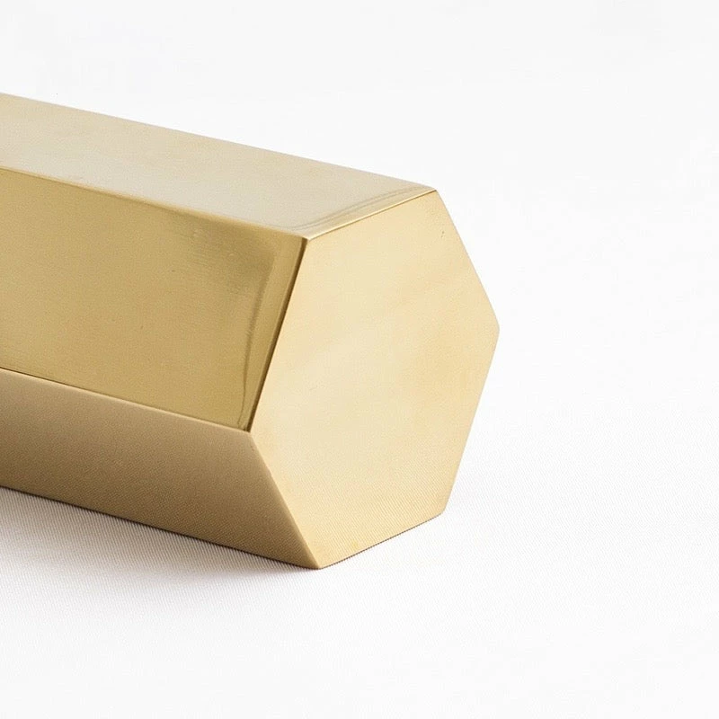 Staunton And Henry Modern Geometric Brass Plant Pot