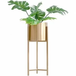 Staunton And Henry Home Accessories Modern Brass Plant Stand