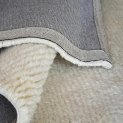 Staunton And Henry Olski Shaggy Off White Wool Rug Rugs