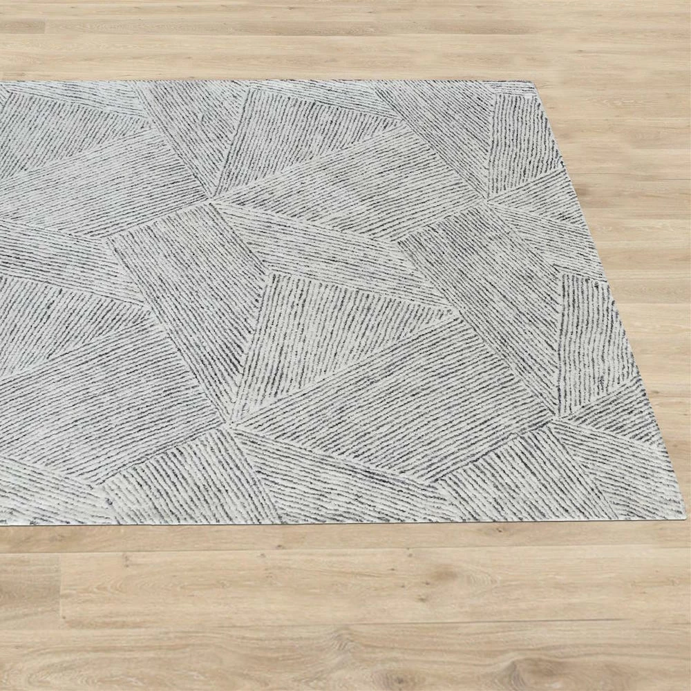 Staunton And Henry Ester Modern White And Grey Rug Rugs