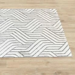 Staunton And Henry Rugs Natoya White And Grey Modern Rug