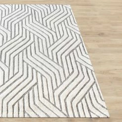 Staunton And Henry Rugs Natoya White And Grey Modern Rug
