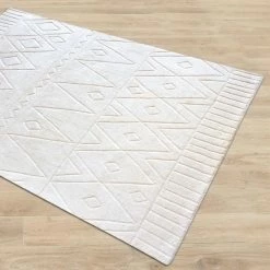 Staunton And Henry Anushka Cream White Wool Rug Rugs