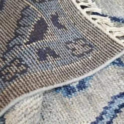 Staunton And Henry Rugs Aziz Blue And White Wool Rug