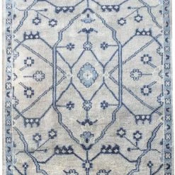 Staunton And Henry Rugs Aziz Blue And White Wool Rug