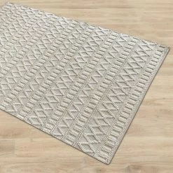 Staunton And Henry Keena Modern Chunky Weave Off White Rug Rugs