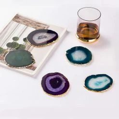Staunton And Henry Agate Drink Coasters